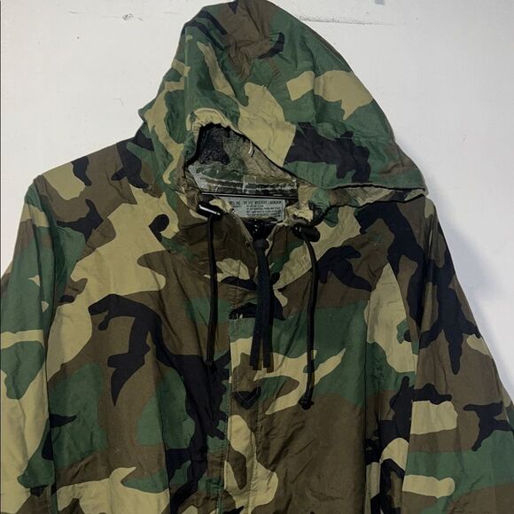 ORC INDUSTRIES Woodland Camouflage Improved Rainsuit Parka-L - Picture 3 of 9